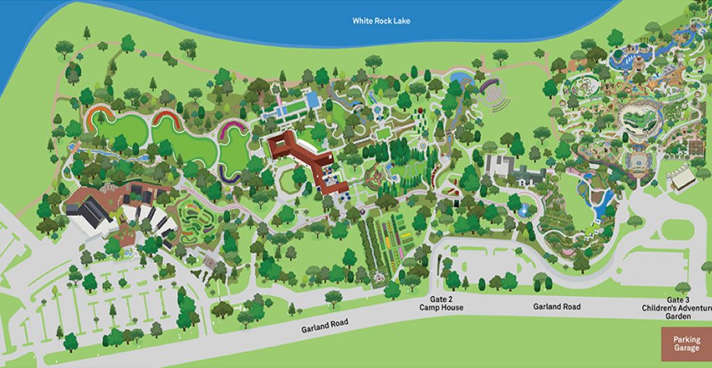 Mapa Jardín Botánico de Dallas